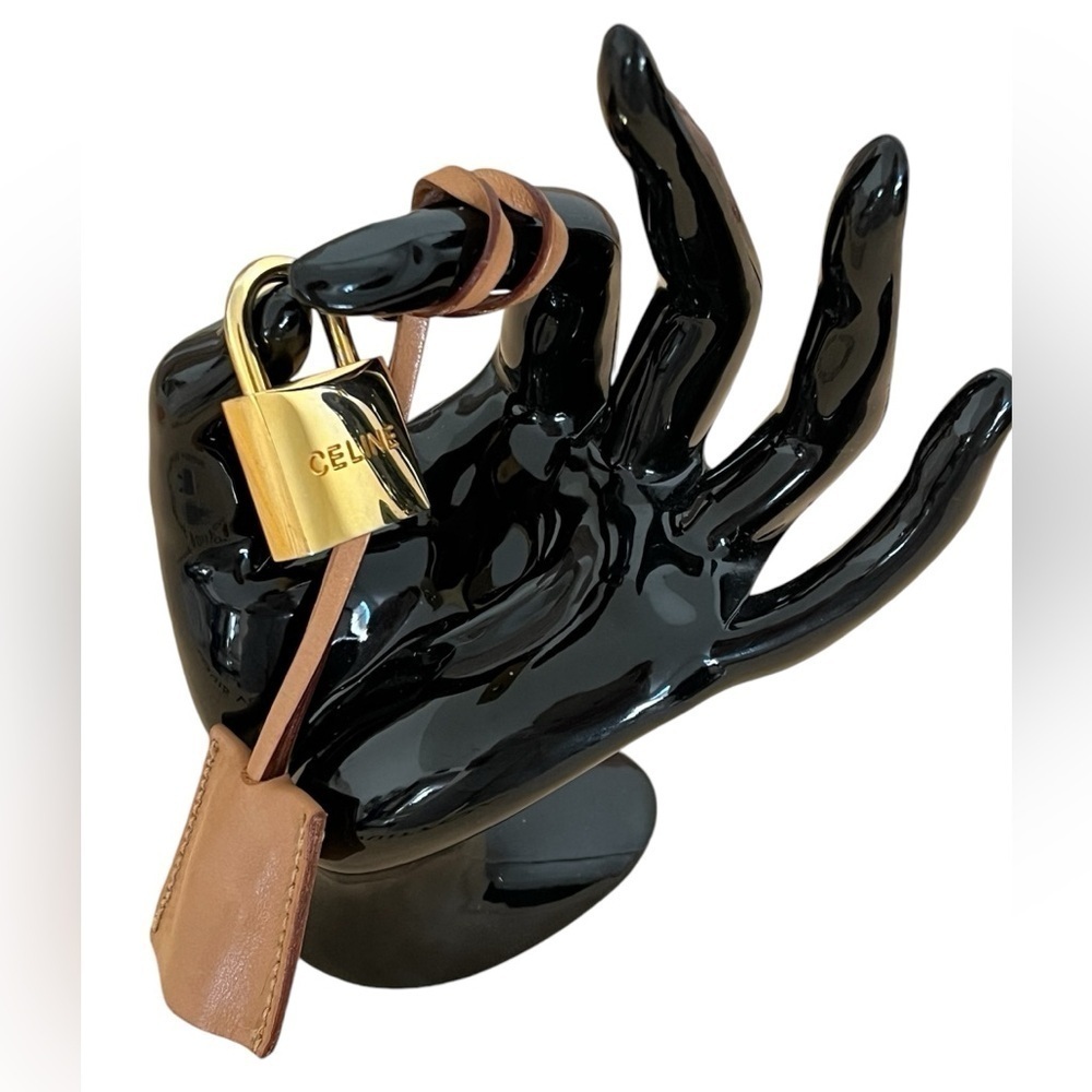 Vintage Celine Lock and Key Clochette Set Cadena Rare